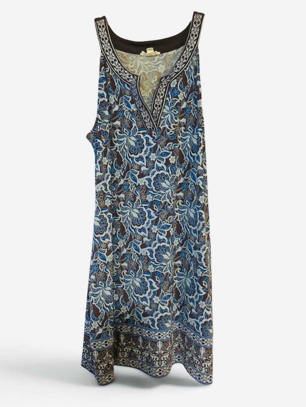Magnolia Grace Floral Split V-Neck Mini Dress | Size XL Petite